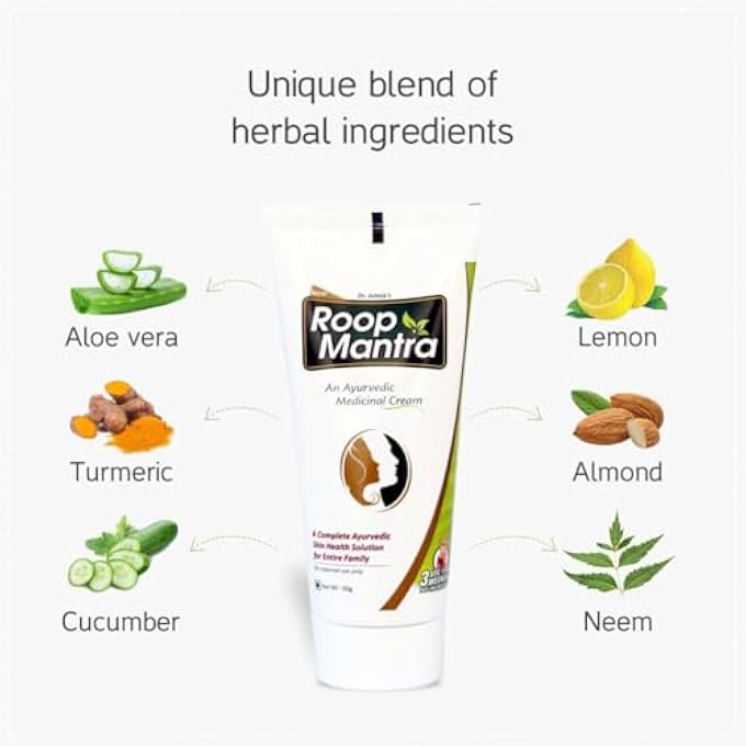 Roop Mantra FACE CREAM 60GM & CUCUMBER FACE WASH 50ML COMBO FOR DRY SKIN | HERBAL FACE CARE KIT FOR HYDRATE AND MOISTURIZE SKIN, INFLAMMATION, AND IMPROVE SKIN TONE| PACK OF 2 - Image 2